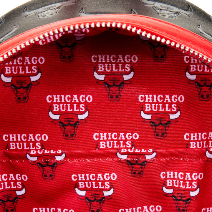 NBA Chicago Bulls Logo Mini Backpack Double Strap Shoulder Bag Purse