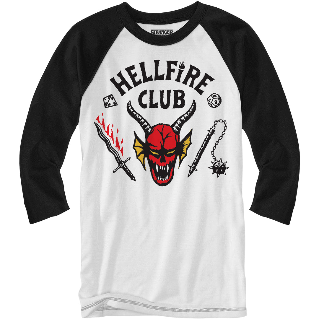 Stranger Things - Hellfire Club Baseball 3/4 Sleeve Tee - Shirtstore