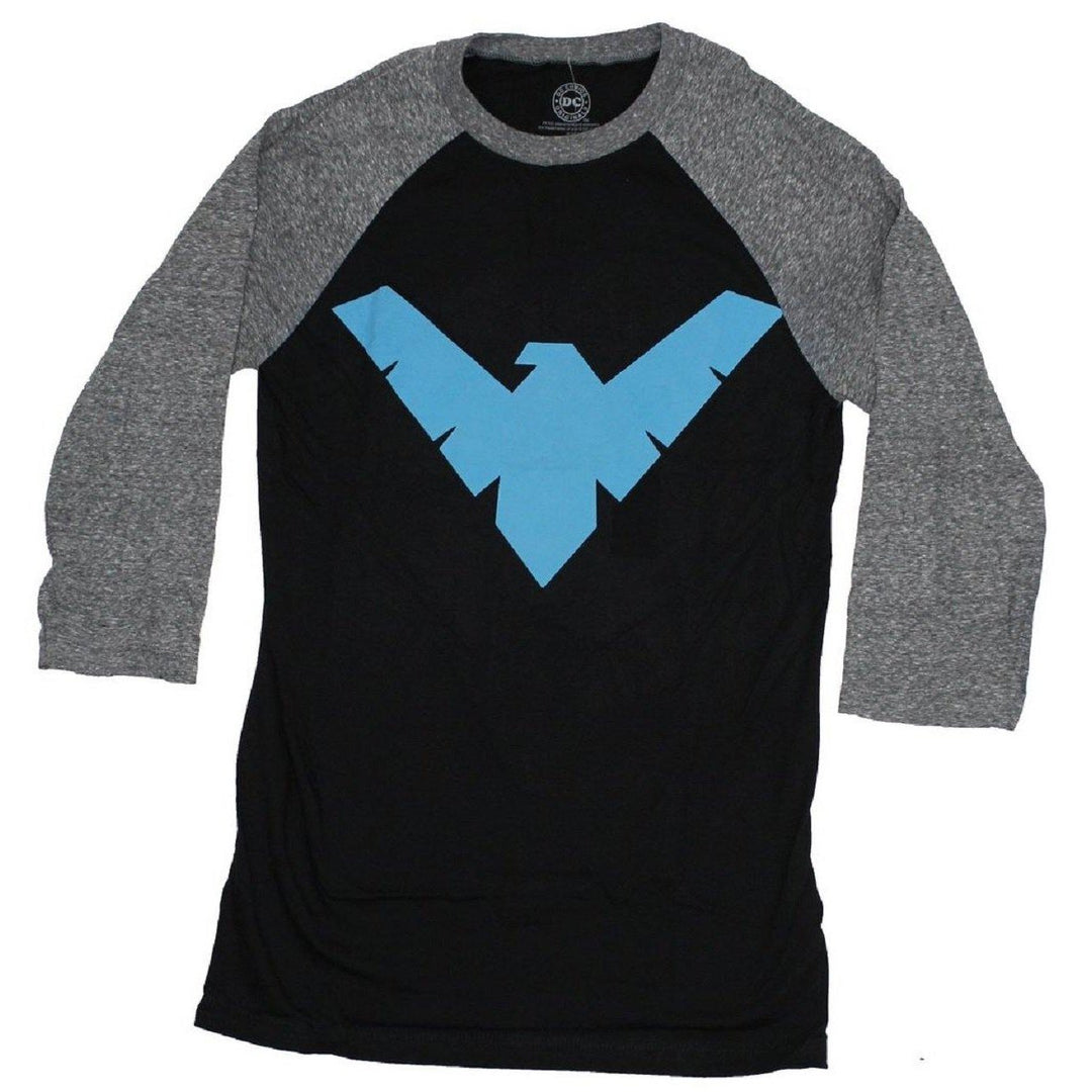 Nightwing Symbol DC Comics Adult Raglan Shirt