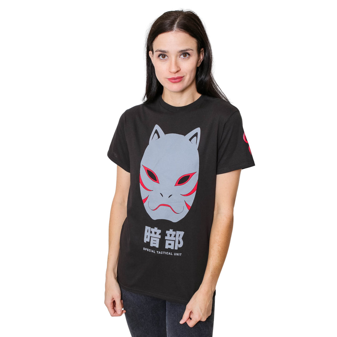 Naruto Shippuden Anbu Black Ops Mask Anime T Shirt