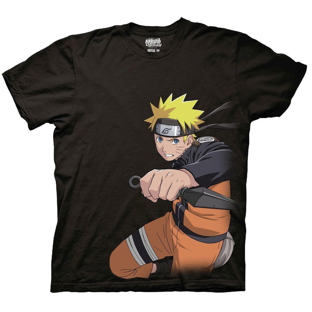 Naruto Shippuden - Naruto With Kunai Adult T Shirt