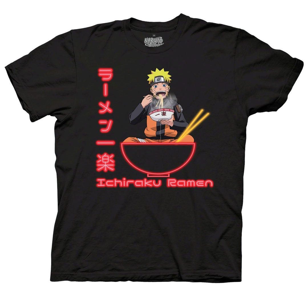 Naruto Shippuden Ichiraku Ramen Neon Kanji Officially Licensed Adult T-Shirt