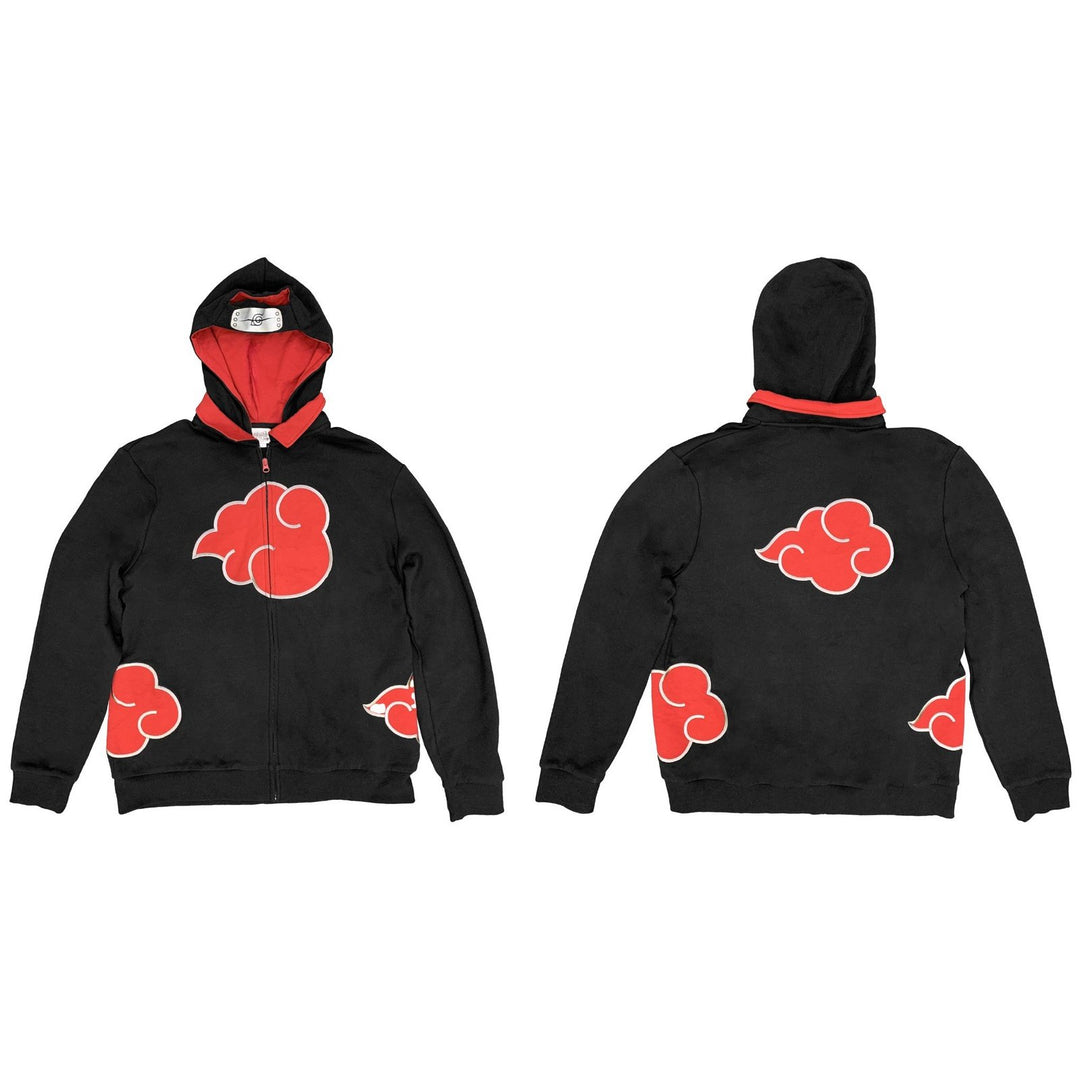 Naruto Shippuden Itachi Akatsuki Hidden Leaf Symbol Cosplay Hoodie With Headband