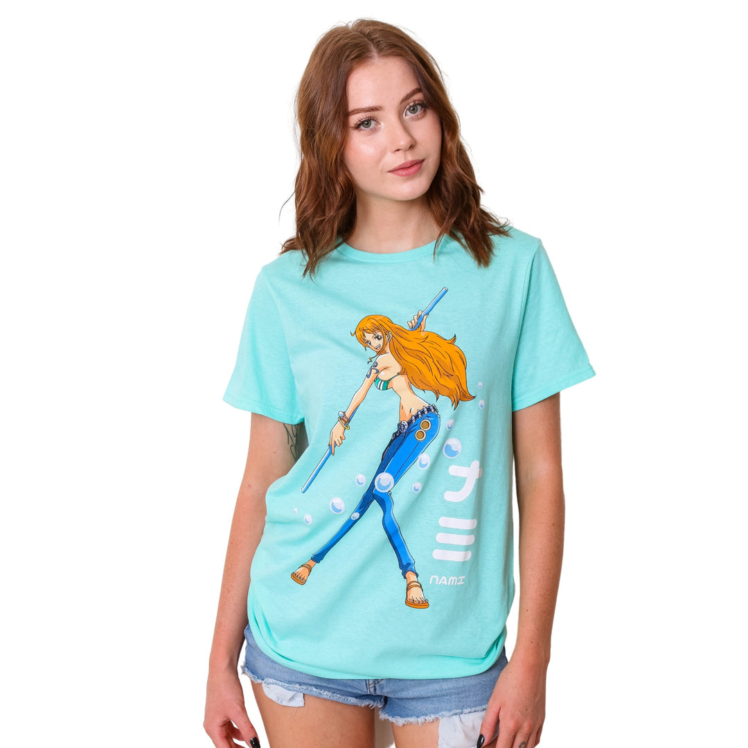 One Piece Nami Pose Anime Adult T-Shirt