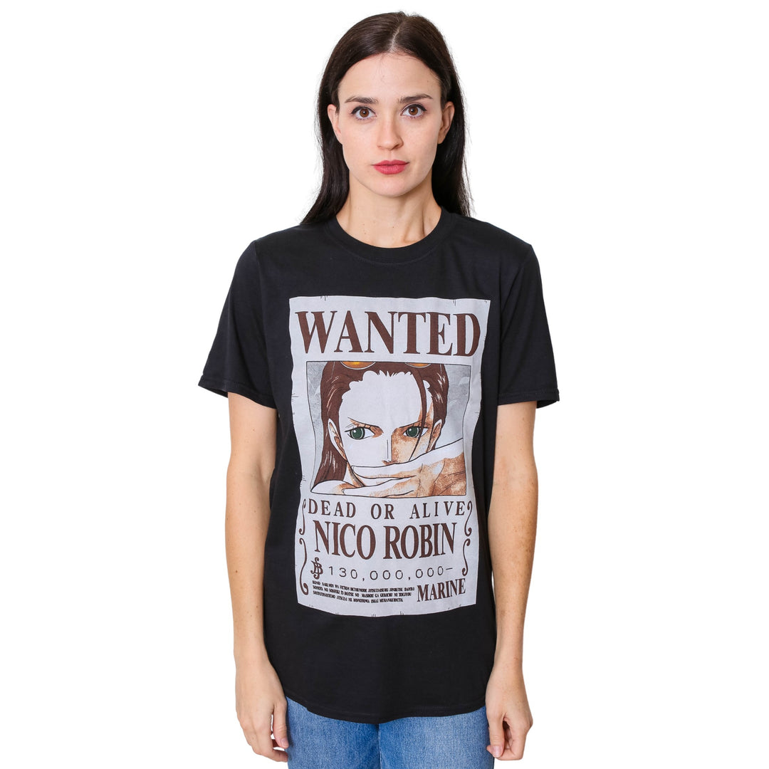 One Piece Nico Robin Full Wanted Poster Anime Adult Unisex T-Shirt