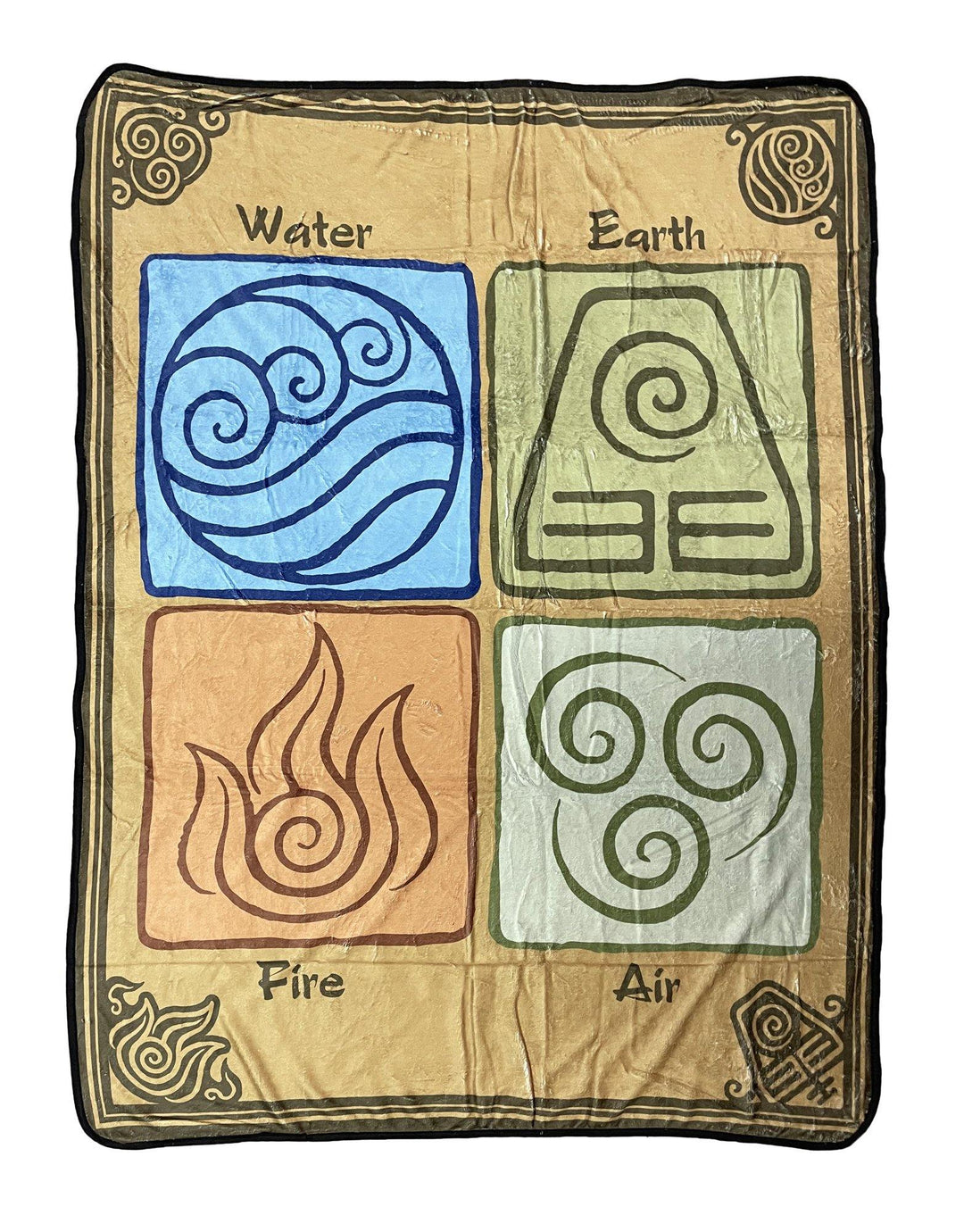 Avatar The Last Airbender The Four Elements Fleece Throw Blanket