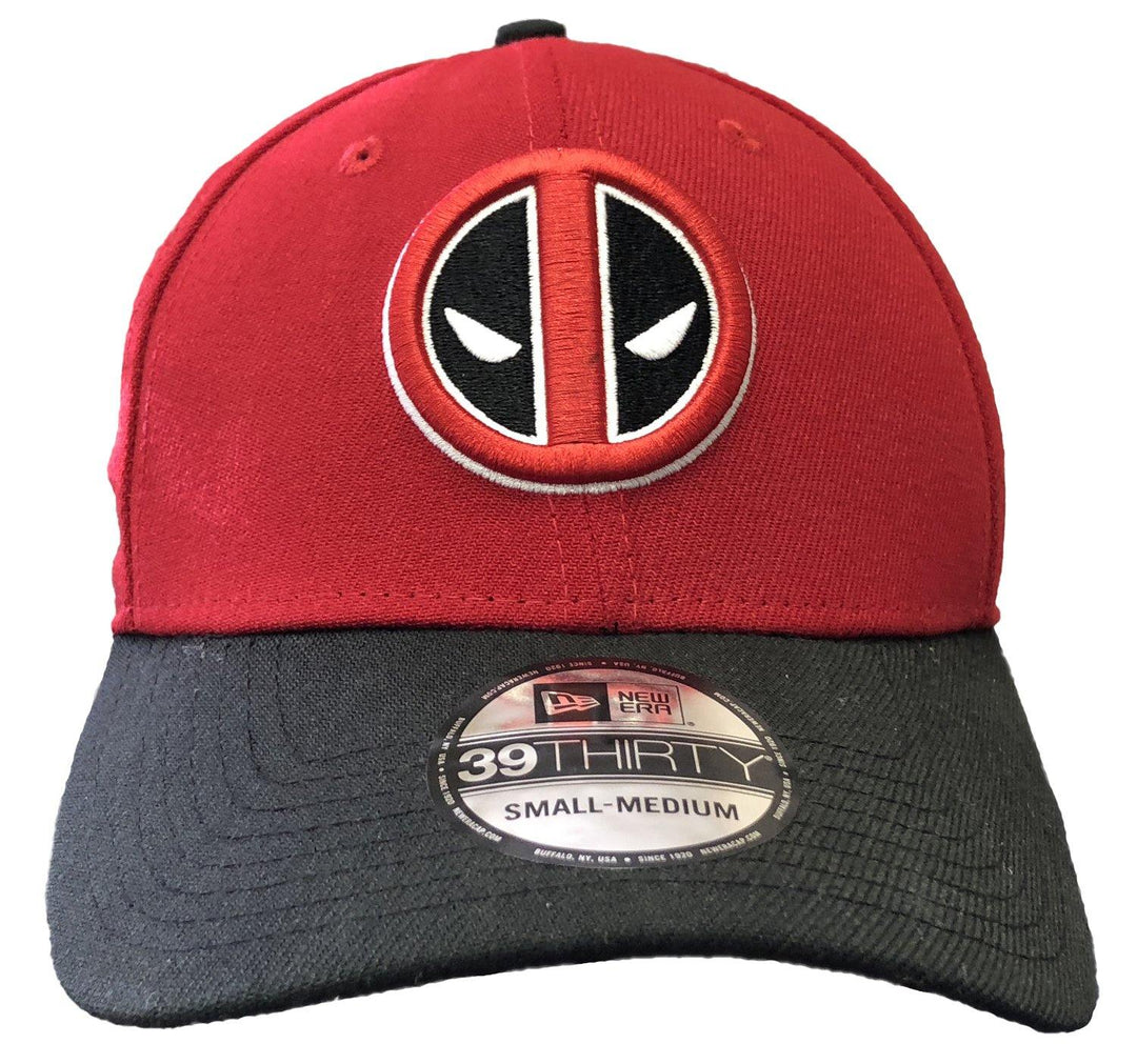 Deadpool Symbol Scarlet & Black 39Thirty Cap Hat - Medium/Large