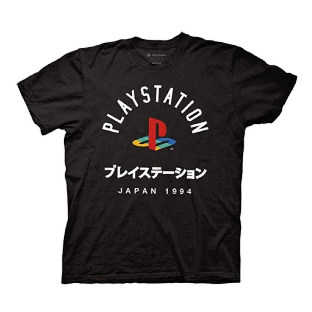 Playstation Logo Japan 1994 Light With Kanji Gamer Adult T-Shirt