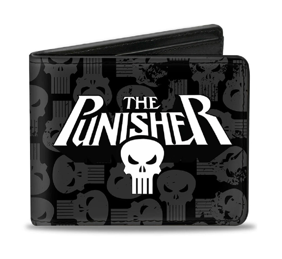 The Punisher Weathered Logo Marvel Comics Bi-Fold Wallet