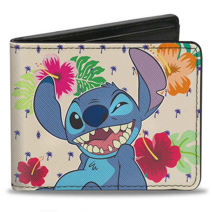 Disney Stitch Winking Pose Ohana Means Family Bi-fold Wallet