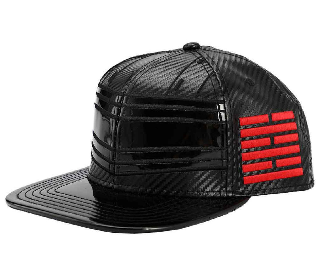 G.I. Joe Snake Eyes 6 Panel Carbon Fiber Snapback Cap Hat