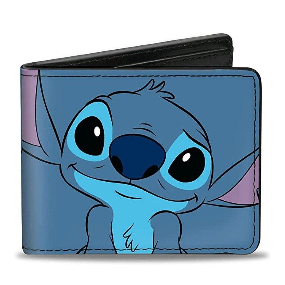 Disney Lilo and Stitch Stitch Smiling Pose Close Up Bi-Fold Wallet