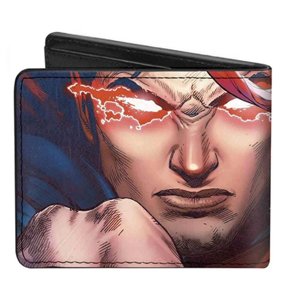 Superman Flying Pose With Shield Bi-fold Wallet