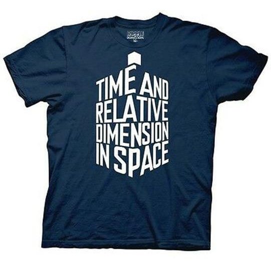Doctor Who Dr. Who Tardis In Words Logo Time Dimension Adult T-Shirt