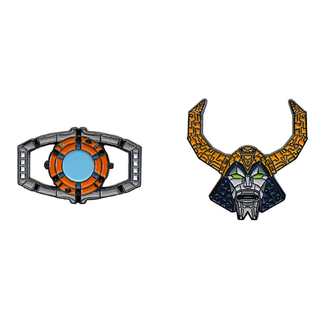 Transformers The Movie Unicron and Matrix Of Leadership 80's 2 Pack Enamel Pin Set