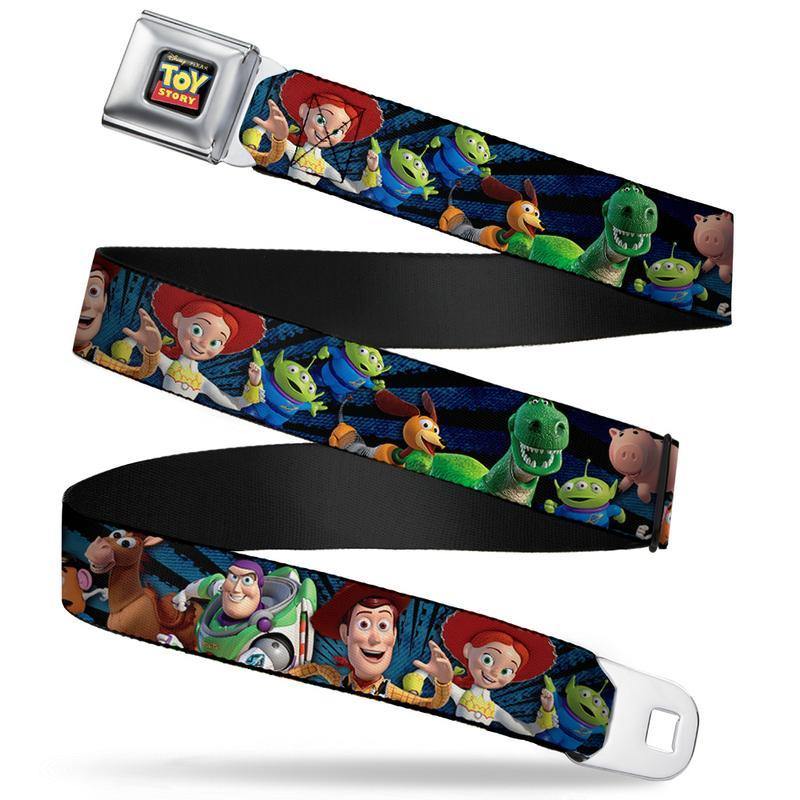 Disney Toy Story Characters Running Full Color Seatbelt Belt