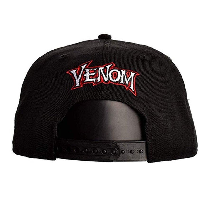 Venom Face With Logo Marvel Black 9FIFTY New Era Snapback Cap Hat
