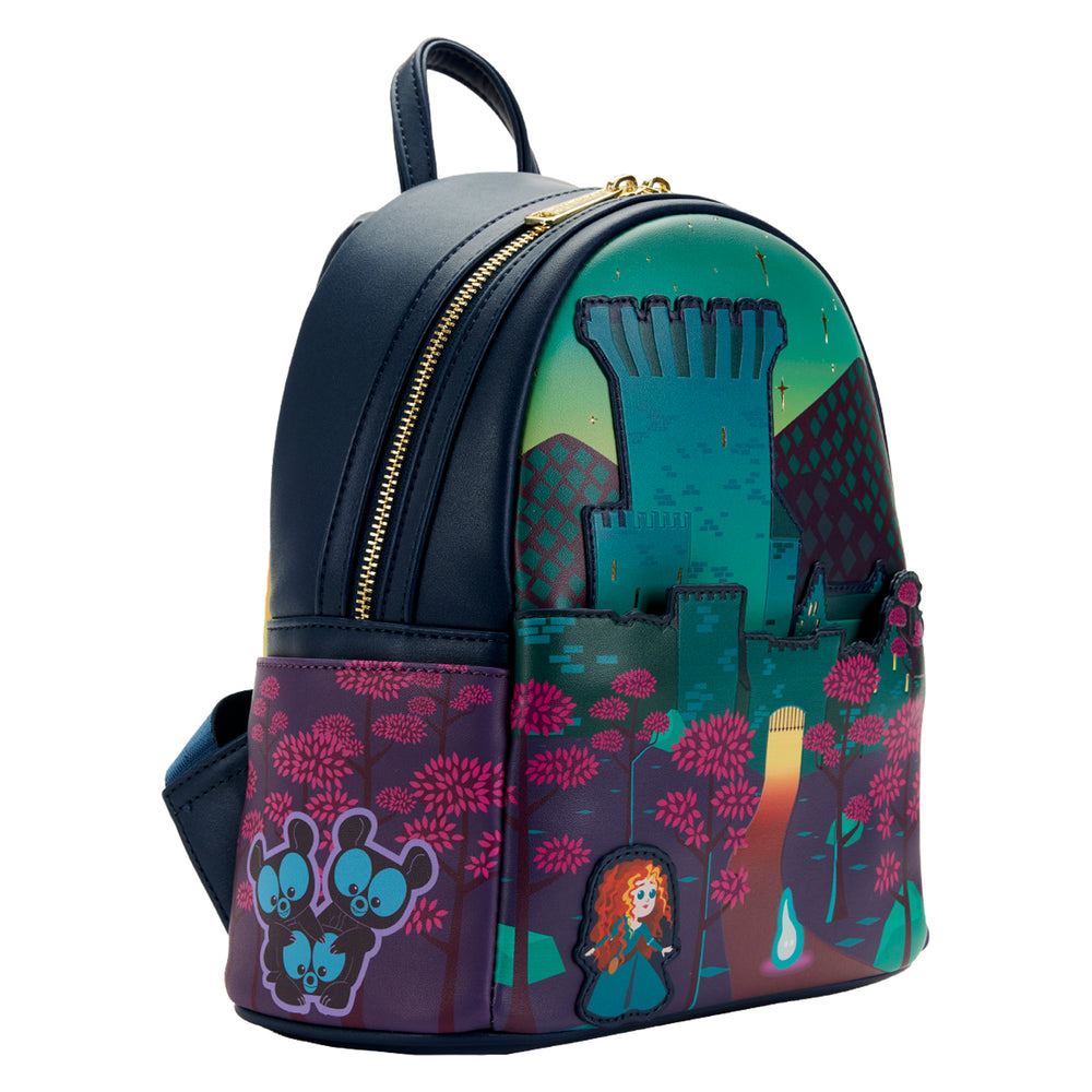 Loungefly Disney Brave Princess Merida Castle Mini Backpack Womens Shoulder Bag Purse