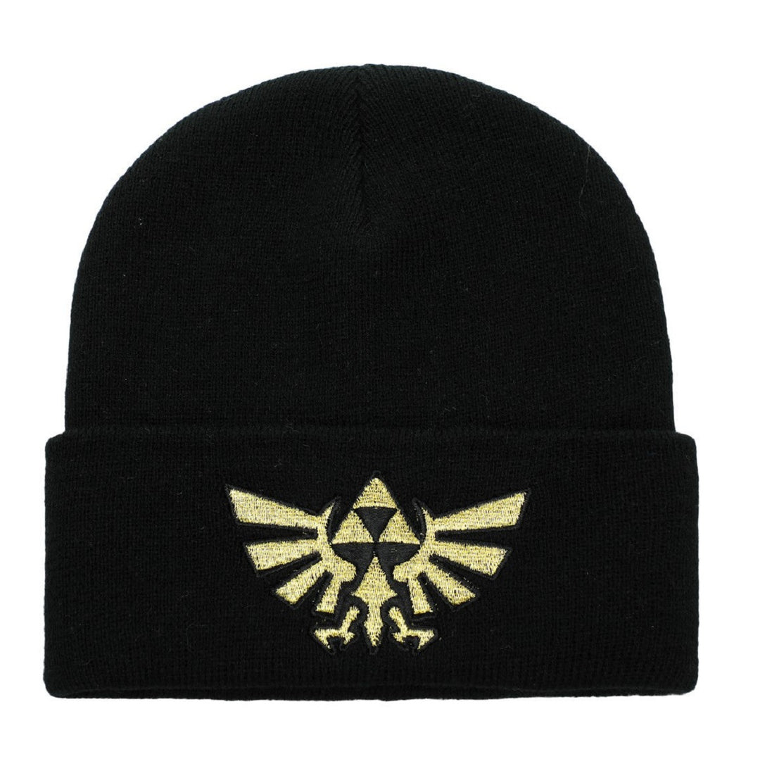 Legend of Zelda Triforce Black Knit Hat Beanie